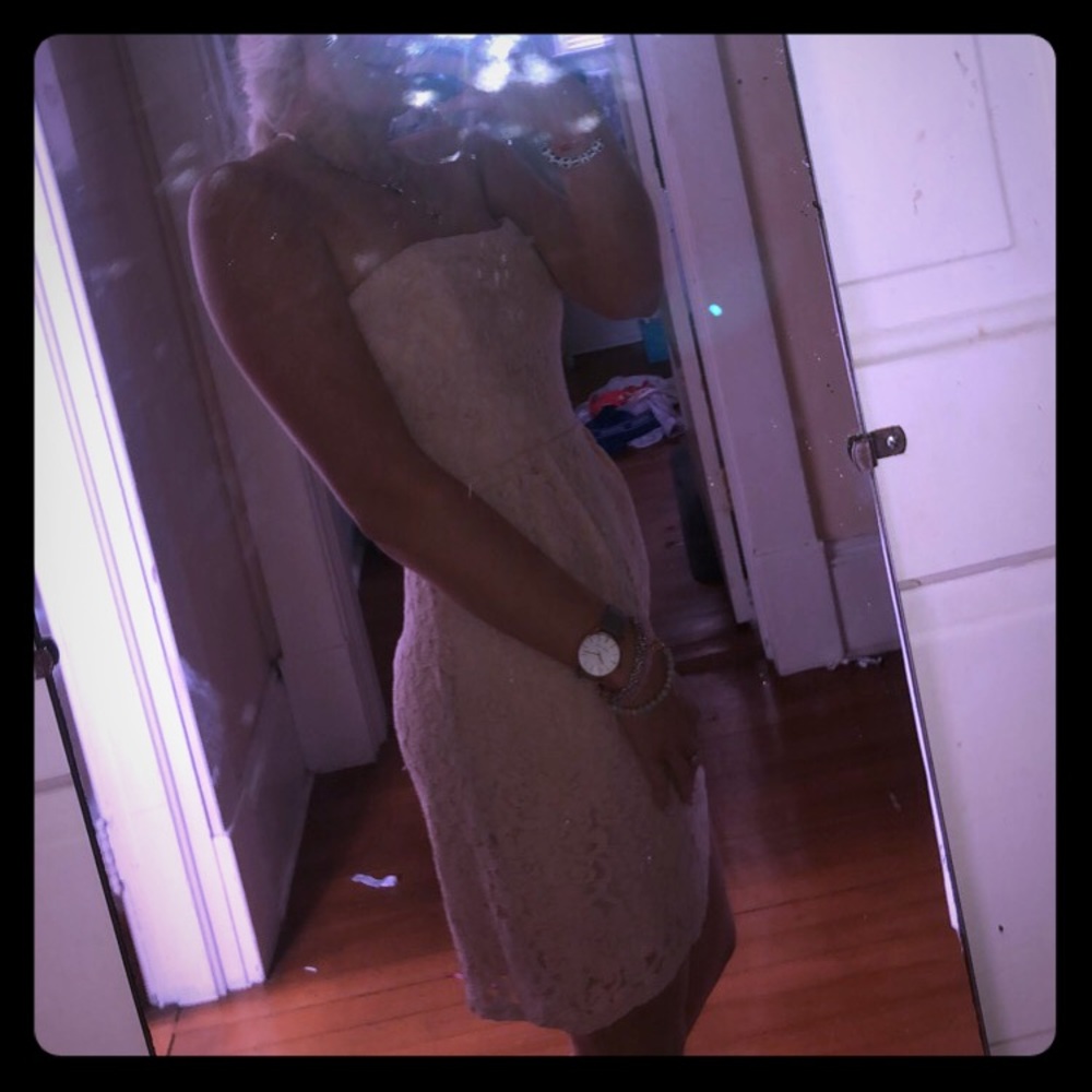 rue21 pink strapless dress